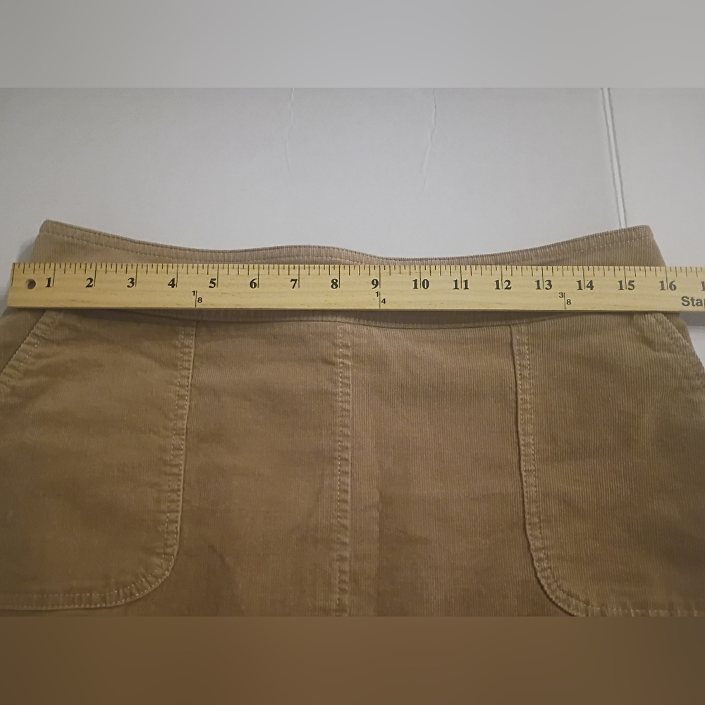 Talbots Tan‎ Corduroy Mini Skirt Sz 10 - Picture 3 of 6